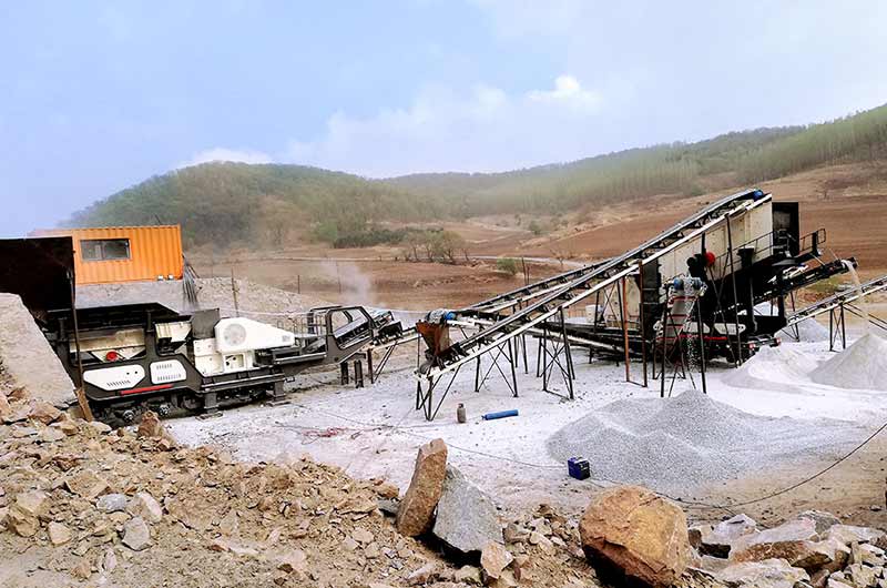 100-120T/H Gypsum Mobile Crushing Line in Nigeria